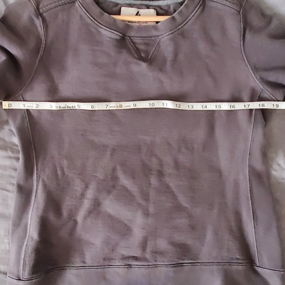 American Giant Heavy Weight Charcoal Grey Vintage Wash Sweatshirt Made In USA - Picture 12 of 12